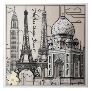 Azulejo "La serie de arquitectura"