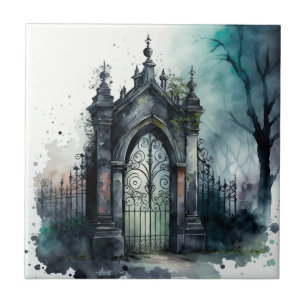 Azulejo La serie Puerta del Cementerio Gótico Diseño 11