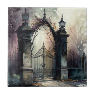 Azulejo La serie Puerta del Cementerio Gótico Diseño 12