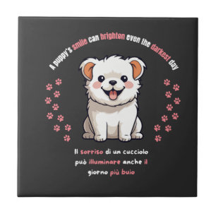 Azulejo La sonrisa de un cachorro puede alegrar incluso el