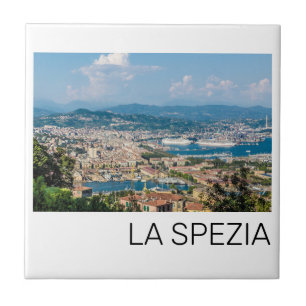 Azulejo La Spezia Cityscape Liguria Italia Holiday Souveni