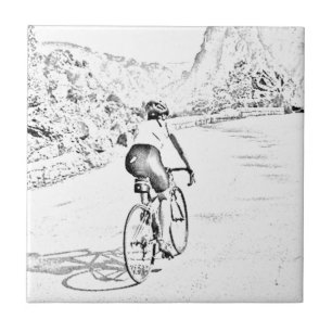 Azulejo La subida dura de la colina