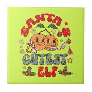 Azulejo La sublimación del elfo más lindo de Santa-80881