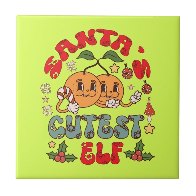 Azulejo La sublimación del elfo más lindo de Santa-80881 (Frente)