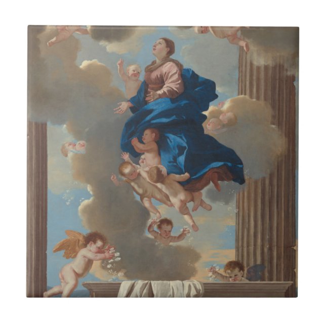 Azulejo La suposición de la Virgen (Frente)