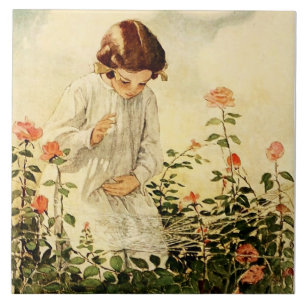 Azulejo La telaraña por Jessie Willcox Smith
