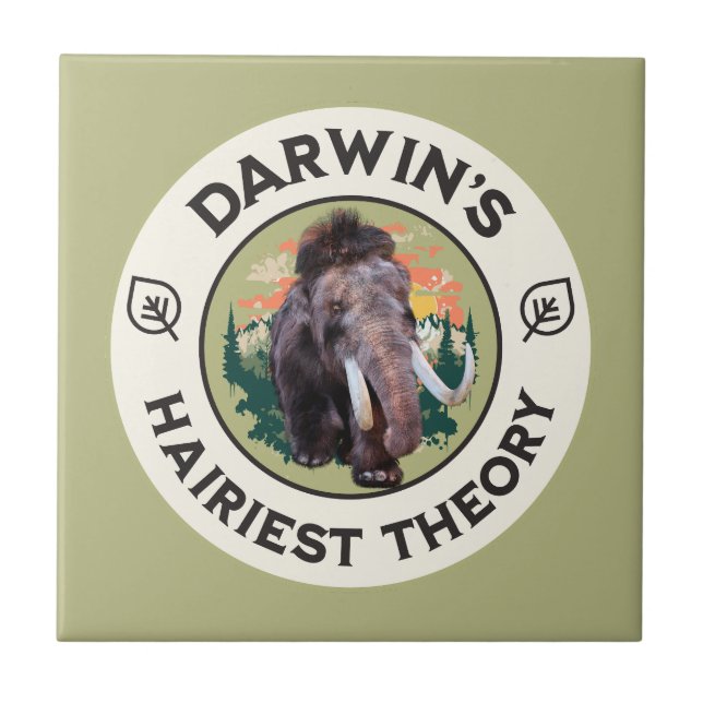 Azulejo La teoría más peluda de Darwin Mamut lanudo  (Frente)