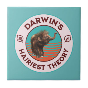 Azulejo La teoría más peluda de Darwin Mamut lanudo lindo 