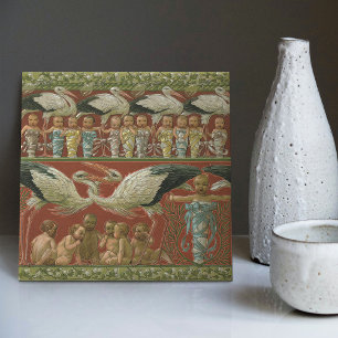 Azulejo La tienda de Anton Seder cimenta el muro Art Nouve