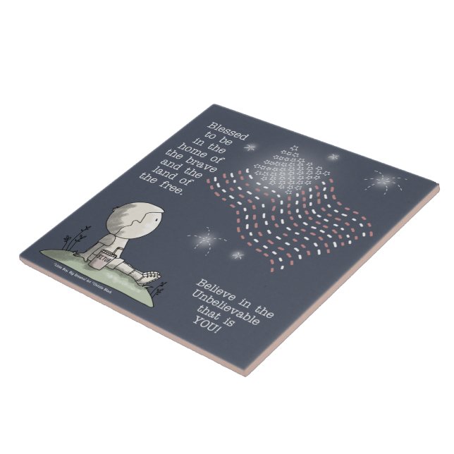 Azulejo La tierra de los libres (Lado)