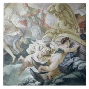 Azulejo La tormenta calmada milagrosamente en contacto con