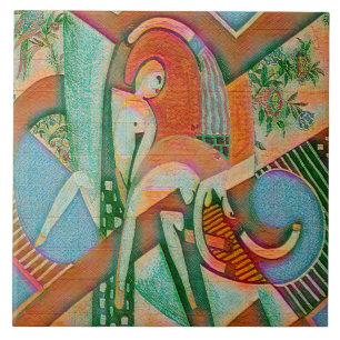 Azulejo La tormenta eléctrica – Caos abstracto en flor