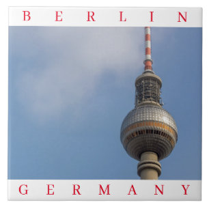 Azulejo La torre de la TV de Berlín vista a la cerámica