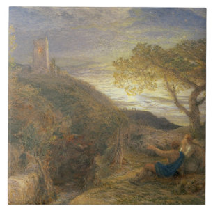 Azulejo La torre sola, 1868 (w/c y el bodycolour y engoma