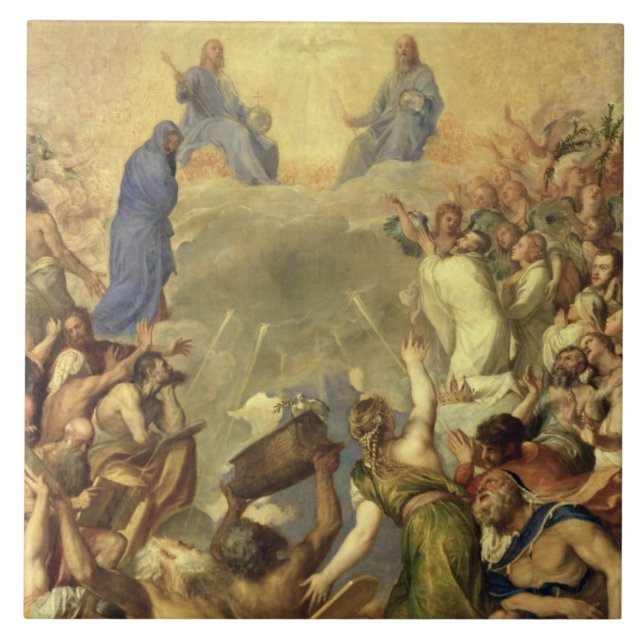 Azulejo La trinidad santa, 1553/54 (aceite en lona) (Frente)