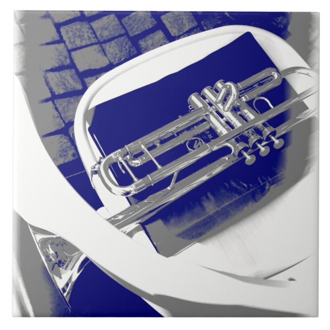 Azulejo La trompeta silenciosa (Frente)