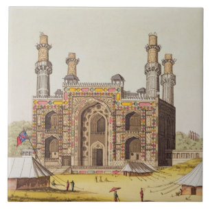 Azulejo La tumba del emperador Akbar de Mughal, de 'Le
