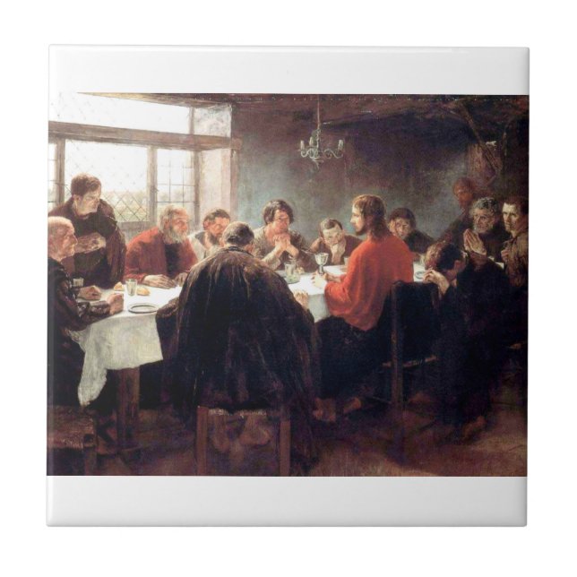 Azulejo La Última Cena De Fritz Von Uhde 1886 (Frente)