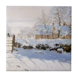 Azulejo La Urraca (Escena Invernal Nevada) (por Claude Mon