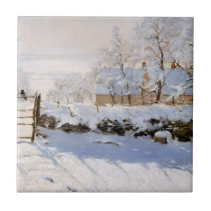 Azulejo La Urraca (Escena Invernal Nevada) (por Claude Mon