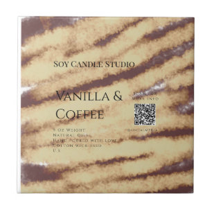 Azulejo La vela de la soja del café de vainilla añade el n