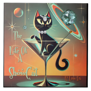 Azulejo La Vida De Una Gata Vedette