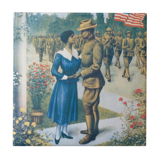 Azulejo La Vieja Era De La Primera Guerra Mundial: El Homb (Frente)