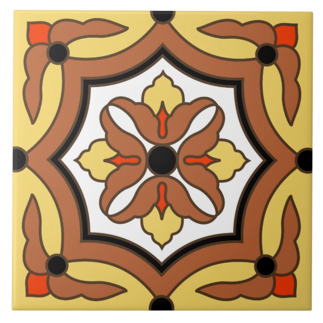 Azulejo La vieja isla catalana de Wrigley Tile de los años (Frente)