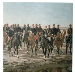 Azulejo La visita al negro del río de general Julio Arge