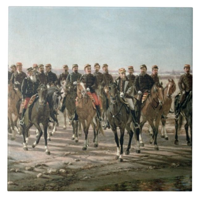 Azulejo La visita al negro del río de general Julio Arge (Frente)