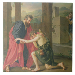 Azulejo La vuelta del hijo despilfarrador, 1823 (aceite en