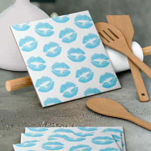 Azulejo Labios Azules, Patrón De Labios, Lápiz De Labios A