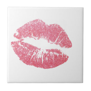 Azulejo Labios Rosados Brillantes