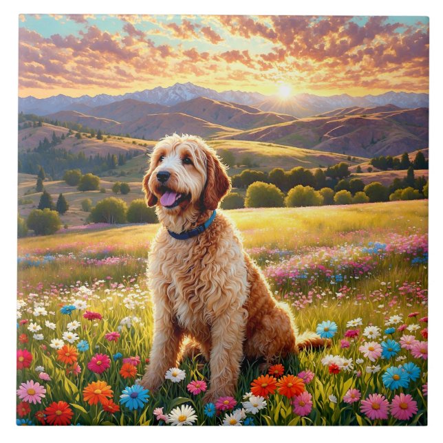 Azulejo Labradoodle dog (Frente)