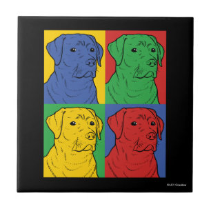 Azulejo Labrador de arte pop