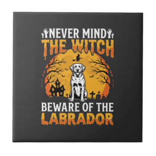 Azulejo Labrador de Halloween Cuidado con el Perro