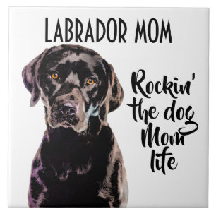 Azulejo Labrador Mom Ceramic Tile