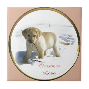 Azulejo Labrador Recuperador Navidades