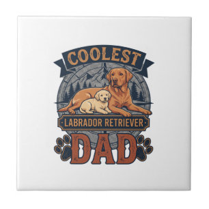 Azulejo Labrador Retriever Papá Perro Montaña Pata Pr Más