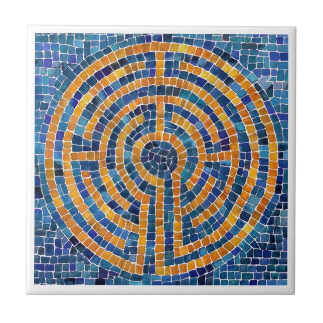 Azulejo LABYRINTH IV 4.25x4.25 Tejido cerámico - Blanco (Frente)