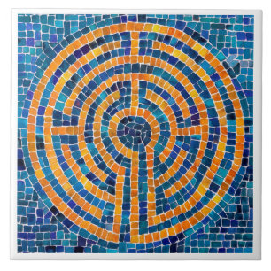 Azulejo LABYRINTH IV 6x6 Tile cerámico - Blanco