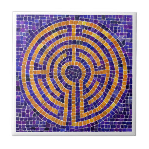 Azulejo LABYRINTH MOSAIC 4.25x4.25 Tile cerámico - Blanco