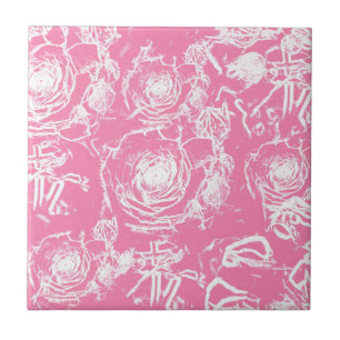 Azulejo Lace rosa blanco