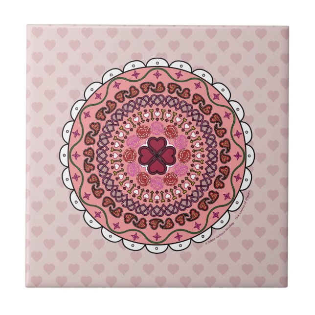 Azulejo Lacy El día de San Valentín Tile (Frente)