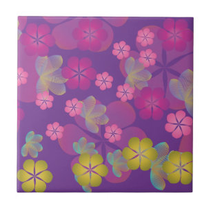 Azulejo Lacy Lotus Purple