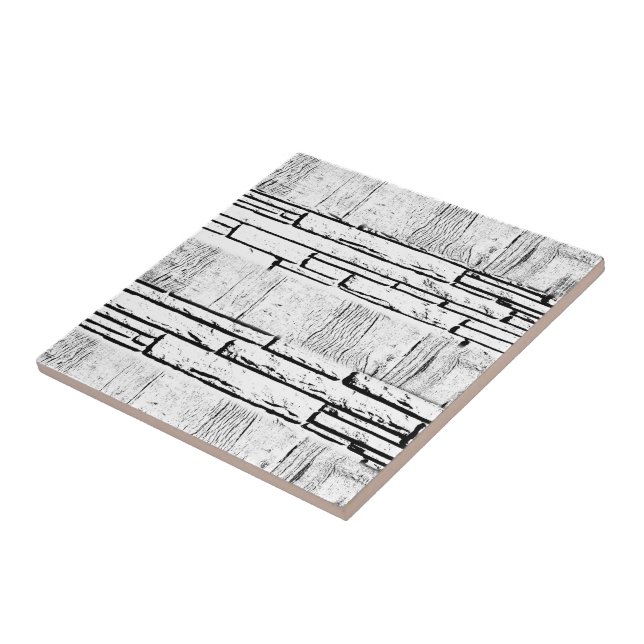 Azulejo Ladrillo blanco de mosaico cerámico (Lado)