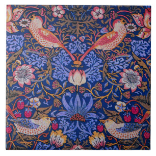 Azulejo Ladrón de Fresas Morris Lavanda Rosa Púrpura Arte