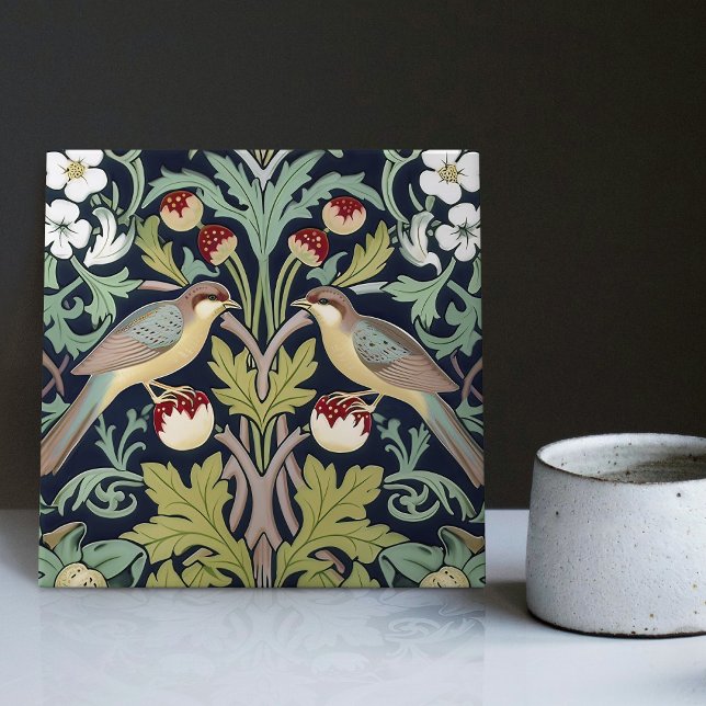 Azulejo Ladrones de fresa William Morris Art Nouveau (Subido por el creador)