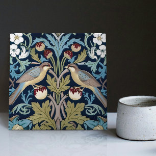 Azulejo Ladrones de Fresa William Morris Arte Nuevo Cera