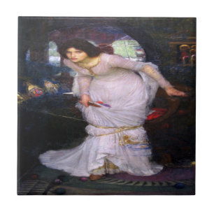 Azulejo Lady Shalott Lancelot John Waterhouse